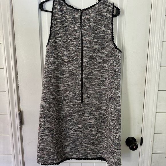 LOFT Textured Black and Gray Mini Dress - Picture 5 of 5